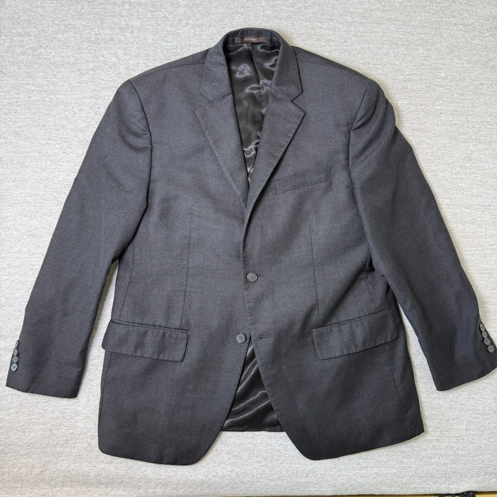 Tasso Elba Men's Sport Coat Blazer Size 40S Black / Dark Charcoal Wool Macy's‎